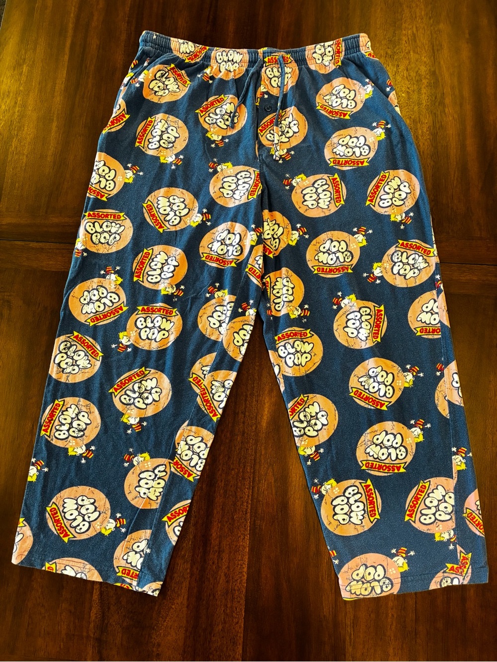 Men's Blue Novelty blow pop Print Pajama Pants